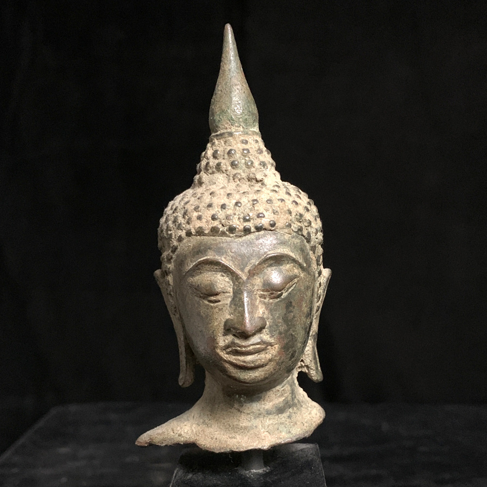 Small Genuine 17th C Or Earlier Thai Ayutthaya Buddha Head