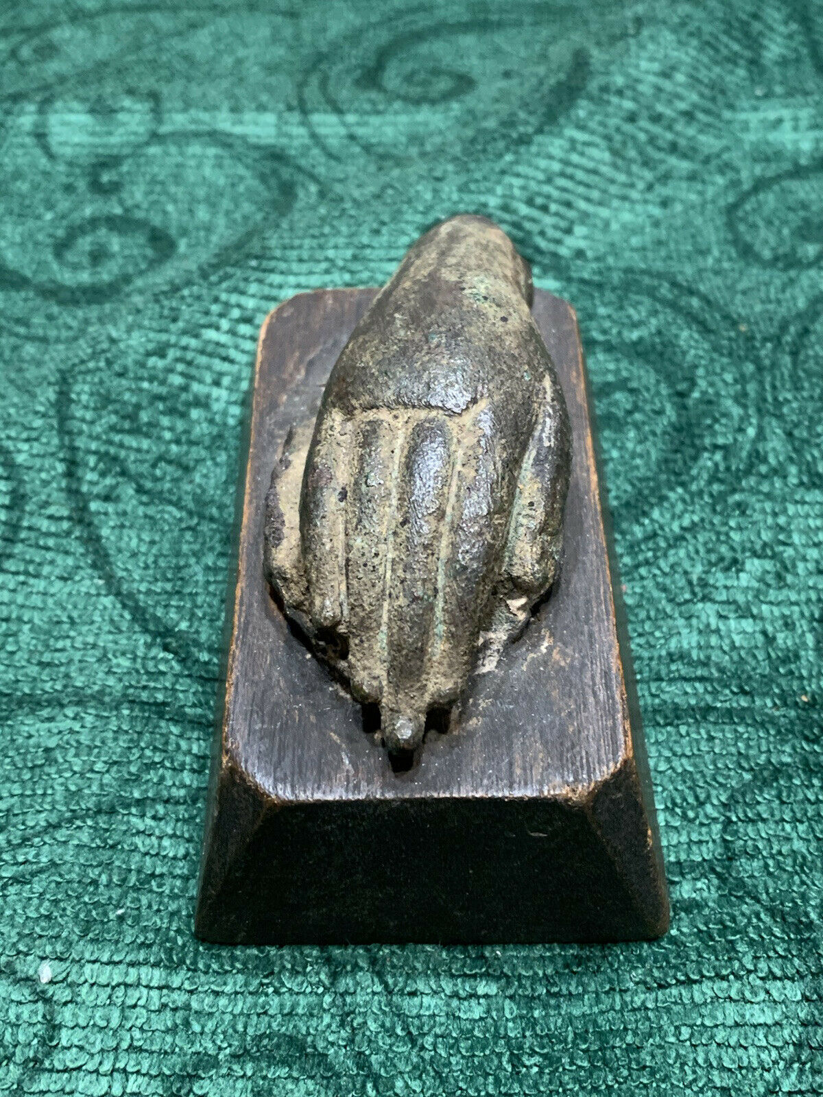 Antique Bronze Buddha Hand